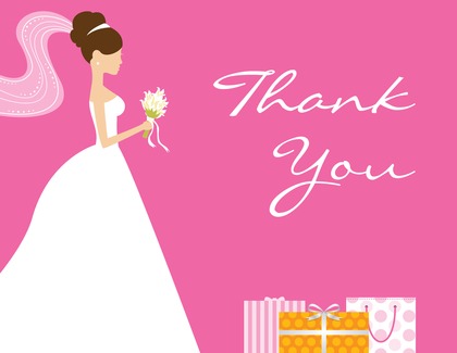 Brunette Bride Gifts Pink Bridal Shower Invitations