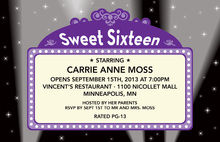 Sweet Sixteen Invitation
