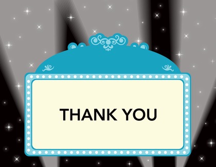 Pink Panel At Night Thank You Cards