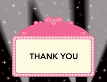 Pink Panel At Night Thank You Cards