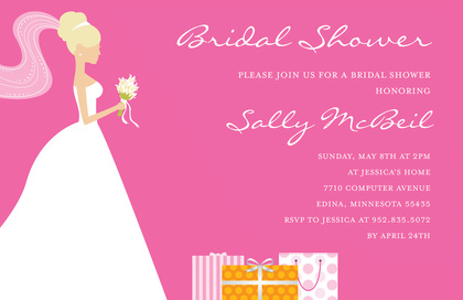 Blonde Bride Gifts Teal Bridal Shower Invitations