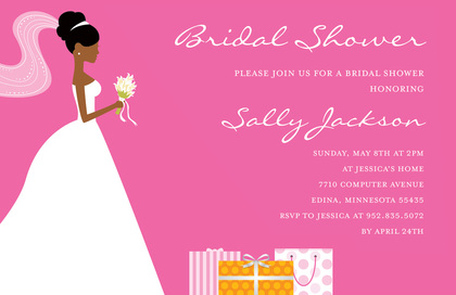 African-American Gifts Teal Bridal Shower Invitations