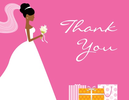 African-American Gifts Teal Thank You Cards