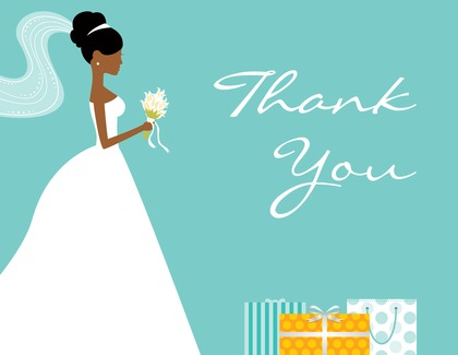 African-American Gifts Pink Thank You Cards