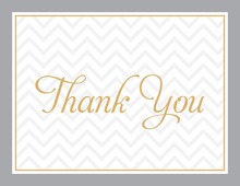 Simple Silver Grey Border Thank You Cards