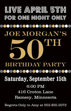 Lively Birthday Dots Light Invitations