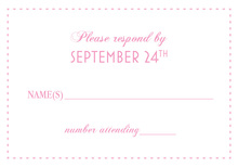 Eat Drink Be Married Pink RSVP Cards