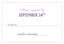 Formal Lavender Black RSVP Cards