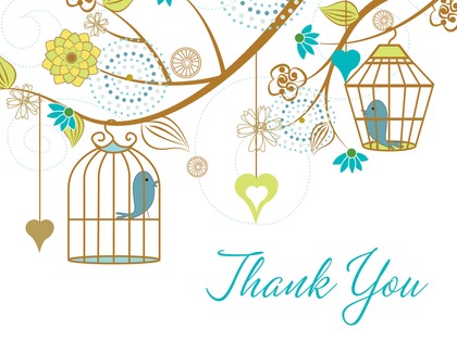 Eclectic Branch Wedding Birds Enclosure Cards