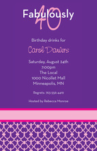 Customize Fabulous Modern Purple Invitations