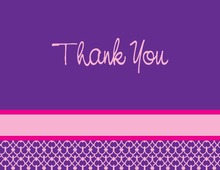 Fabulours Modern Purple Thank You Cards