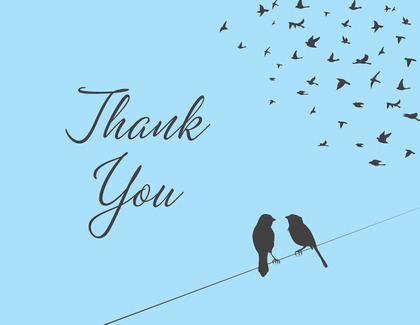 Creative Wedding Birds Thank You Cards