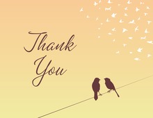 Creative Wedding Birds Thank You Cards