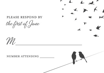 Wedding Birds In Love Invitations