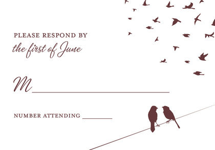 Creative Wedding Birds Invitation