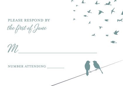 Slate Wedding Background Two Birds Invite
