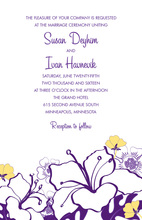 Contrast Colored Hibiscus Tropical Wedding Invitations