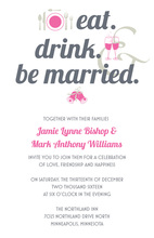 Black Eat Drink Marry Simple Invitations