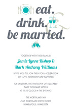 Black Eat Drink Marry Simple Invitations