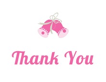 Trendy Bold Pink Thank You Cards