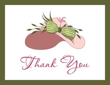 Elegant Pink Hat Thank You Cards