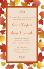 Autumn Pot Fall Leaves Invitations