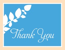 Modern Branch Blue Thank You Cards