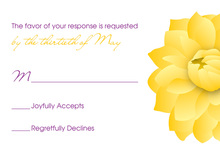 Yellow Dahlia RSVP Cards