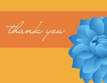 Blue Dahlia Thank You Cards