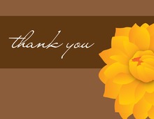 Orange Dahlia Thank You Cards