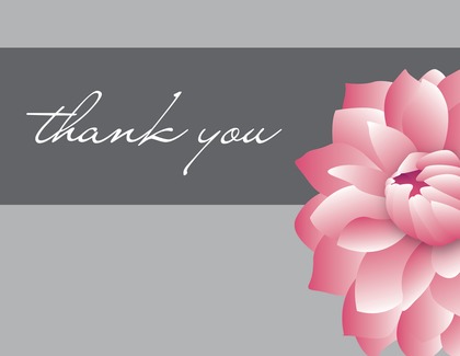 Blue Dahlia Thank You Cards