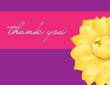 Yellow Dahlia Thank You Cards