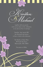 Contemporary Lavender Plumeria Whimsy Invitations