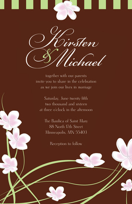 Whimsy Lavender Canary Plumeria Invitations