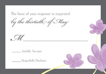 Lavender Plumeria Whimsy RSVP Cards