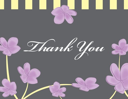 Pink Plumeria Whimsy Thank You Cards