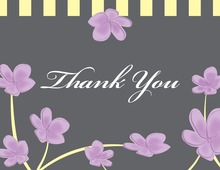 Lavender Plumeria Whimsy Thank You Cards