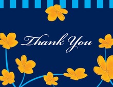 Posy Branch Blue Thank You Cards