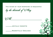 Dotty Green Tree RSVP Cards