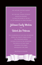 Formal Black Border Simple Lavender Invitations