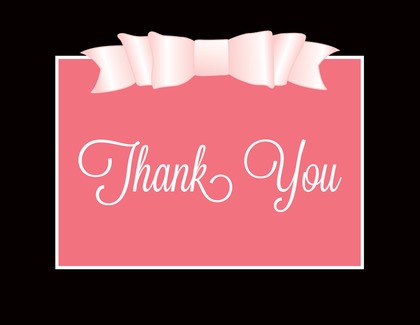 Purple Double Bow Thank You Cards