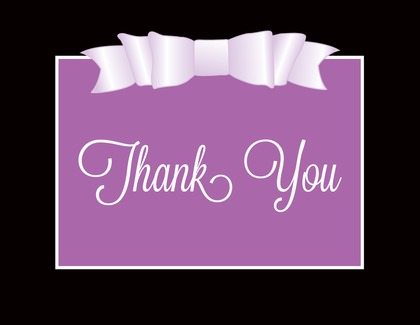 Blue Double Bow Thank You Cards