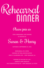 Fancy Hot Pink Party Border Party Invitations