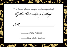 Elegant Rehearsal RSVP Cards