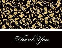 Gold Leaf Flourish Thank You Cards