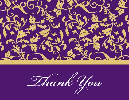 Gold Leaf Flourish Thank You Cards