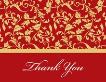 Charming Bold Red Thank You Cards