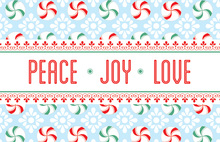 Peppermint Peace Folded Greeting Cards