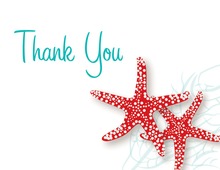 Red Starfish Wedding Thank You Cards