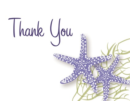 Coral Starfish Wedding Thank You Cards